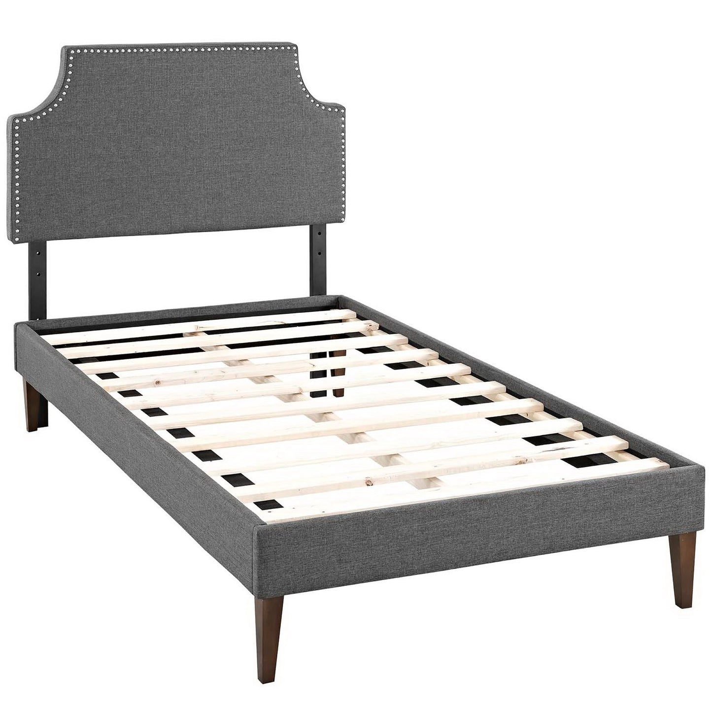 Laura Fabric Twin Platform Bed with Squared Tapered Legs by Modway MOD-5596