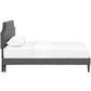 Laura Fabric Twin Platform Bed with Squared Tapered Legs by Modway MOD-5596