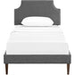 Laura Fabric Twin Platform Bed with Squared Tapered Legs by Modway MOD-5596