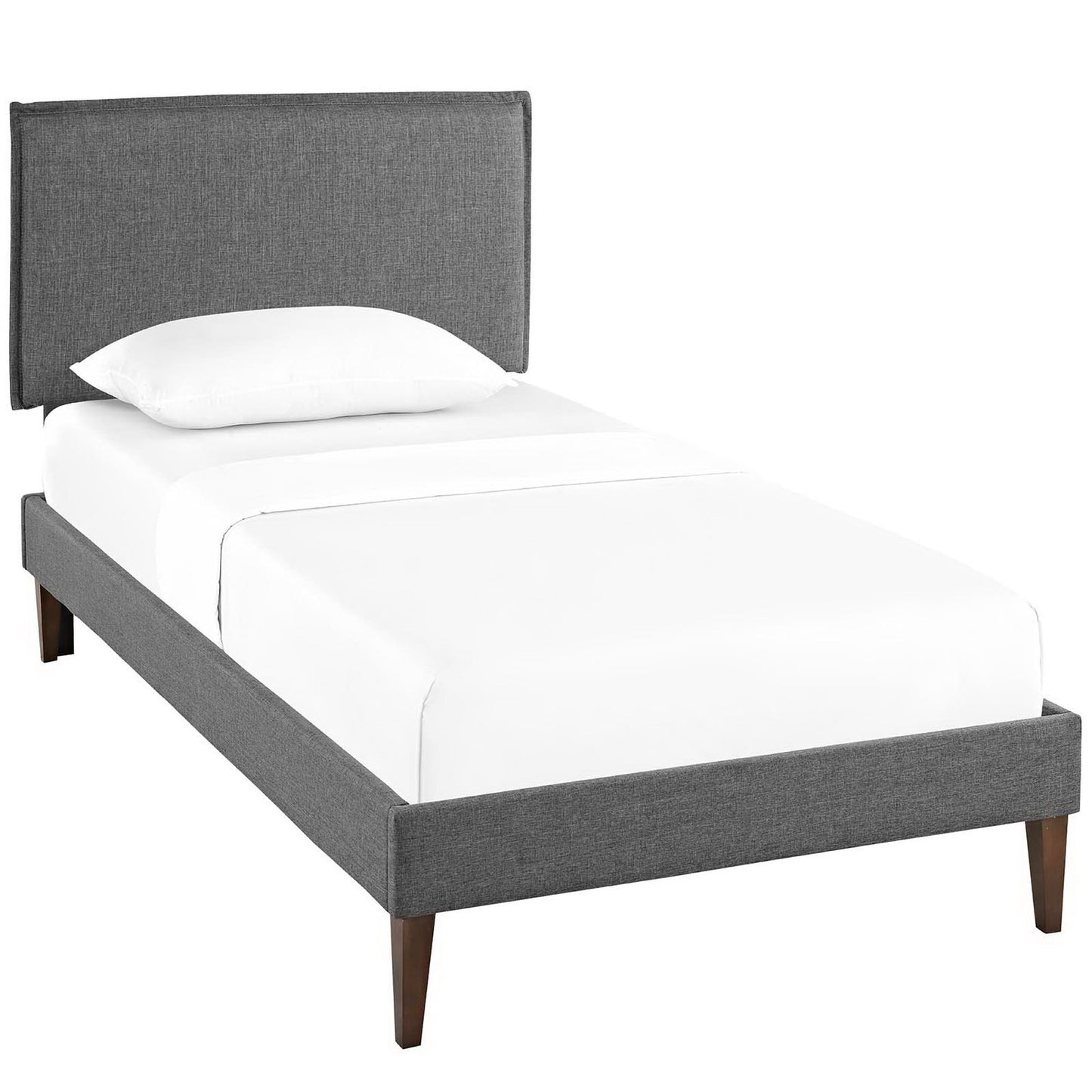 Camille Fabric Twin Platform Bed with Squared Tapered Legs by Modway MOD-5598