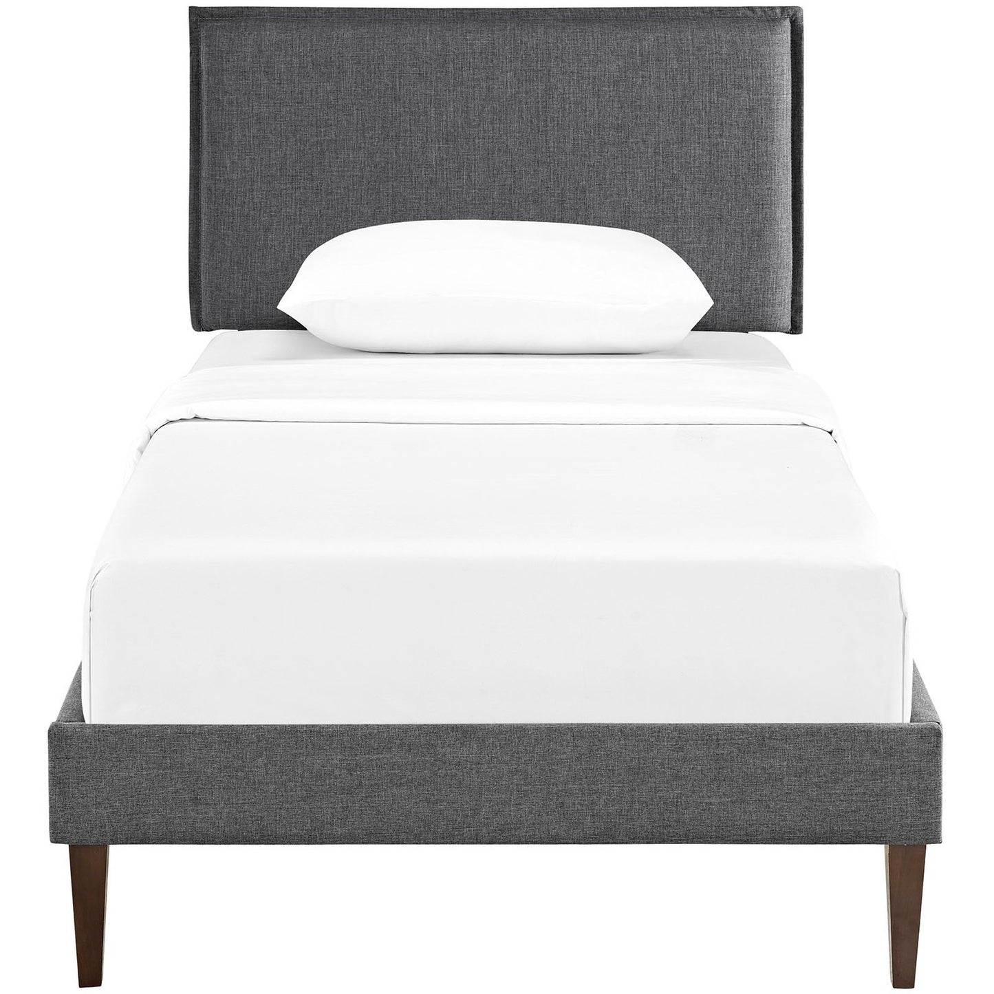 Camille Fabric Twin Platform Bed with Squared Tapered Legs by Modway MOD-5598