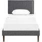 Camille Fabric Twin Platform Bed with Squared Tapered Legs by Modway MOD-5598