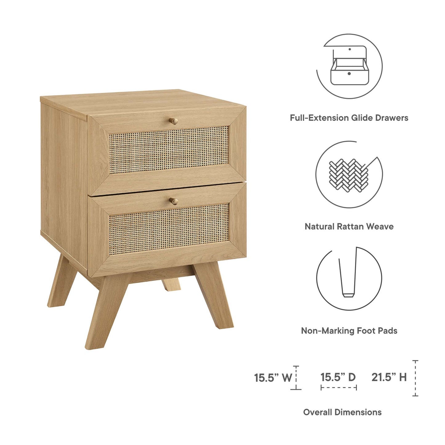 Soma 2-Drawer Nightstand by Modway MOD-7050