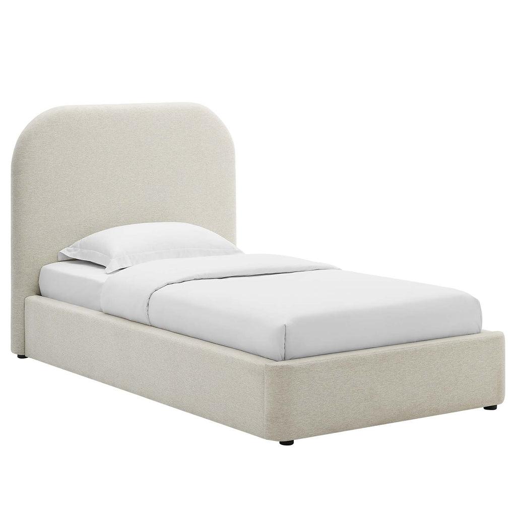 Modway Keynote Upholstered Fabric Curved Platform Bed