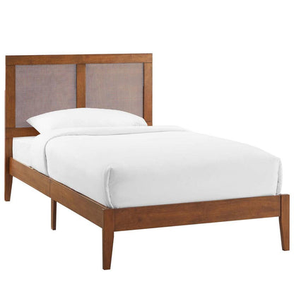 Modway Sirocco Rattan and Wood Platform Bed