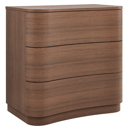 Mirae 3-Drawer Curved Compact Dresser by Modway MOD-7230 FredCo