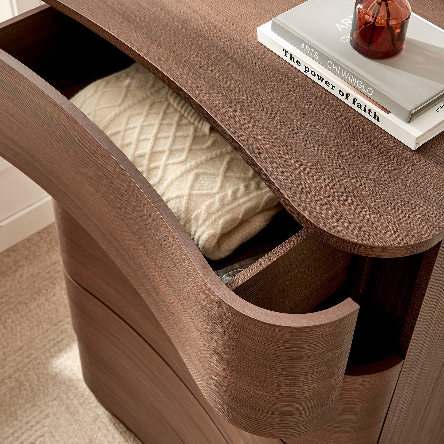 Mirae 5-Drawer Curved Dresser Chest of Drawers by Modway MOD-7231 FredCo