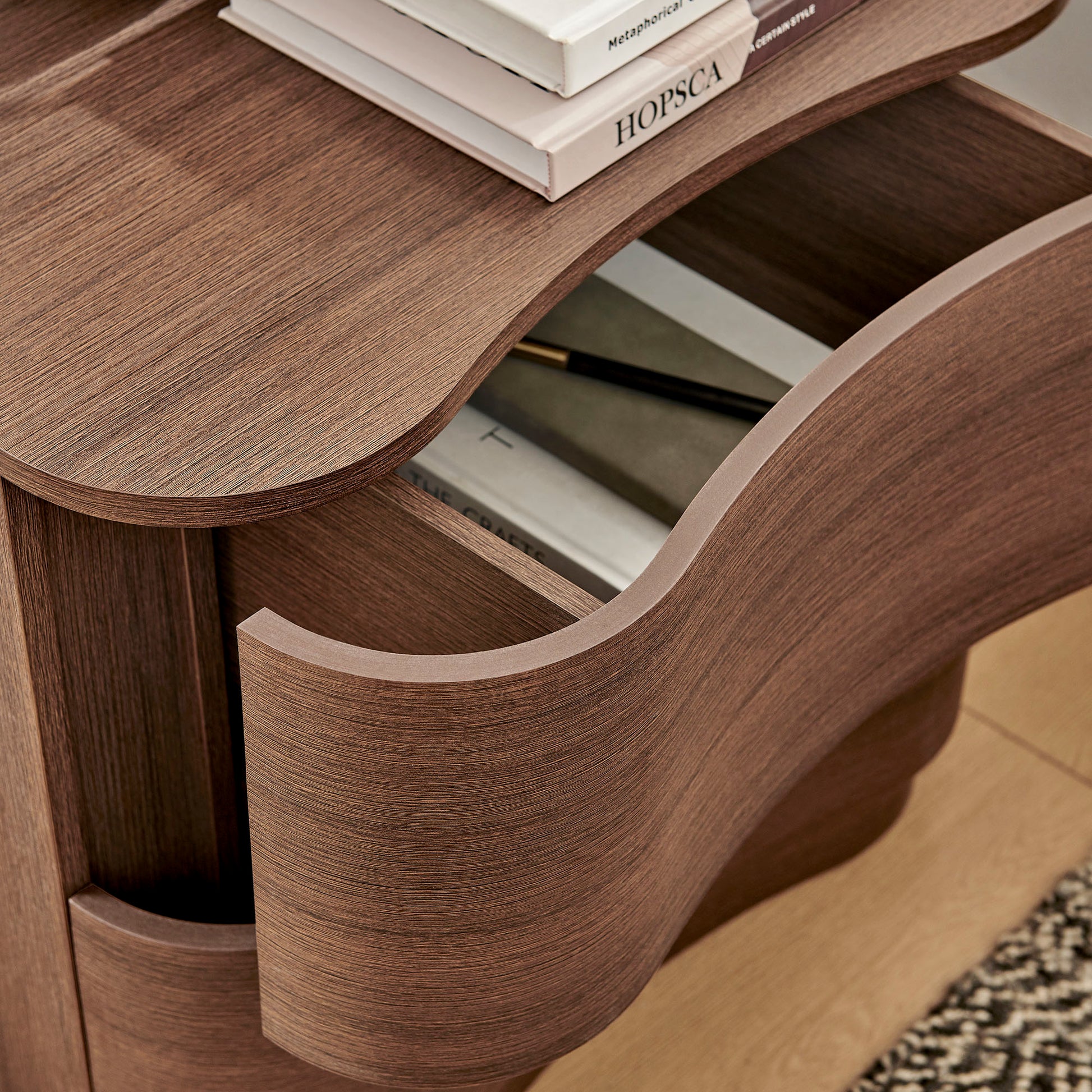 Mirae 2-Drawer Curved Nightstand by Modway MOD-7232 FredCo