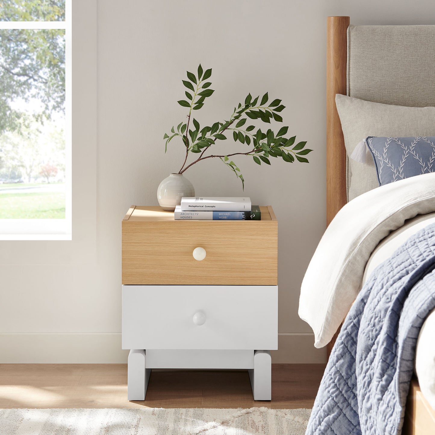 Nolia 2-Drawer Color Block Nightstand by Modway MOD-7238 FredCo