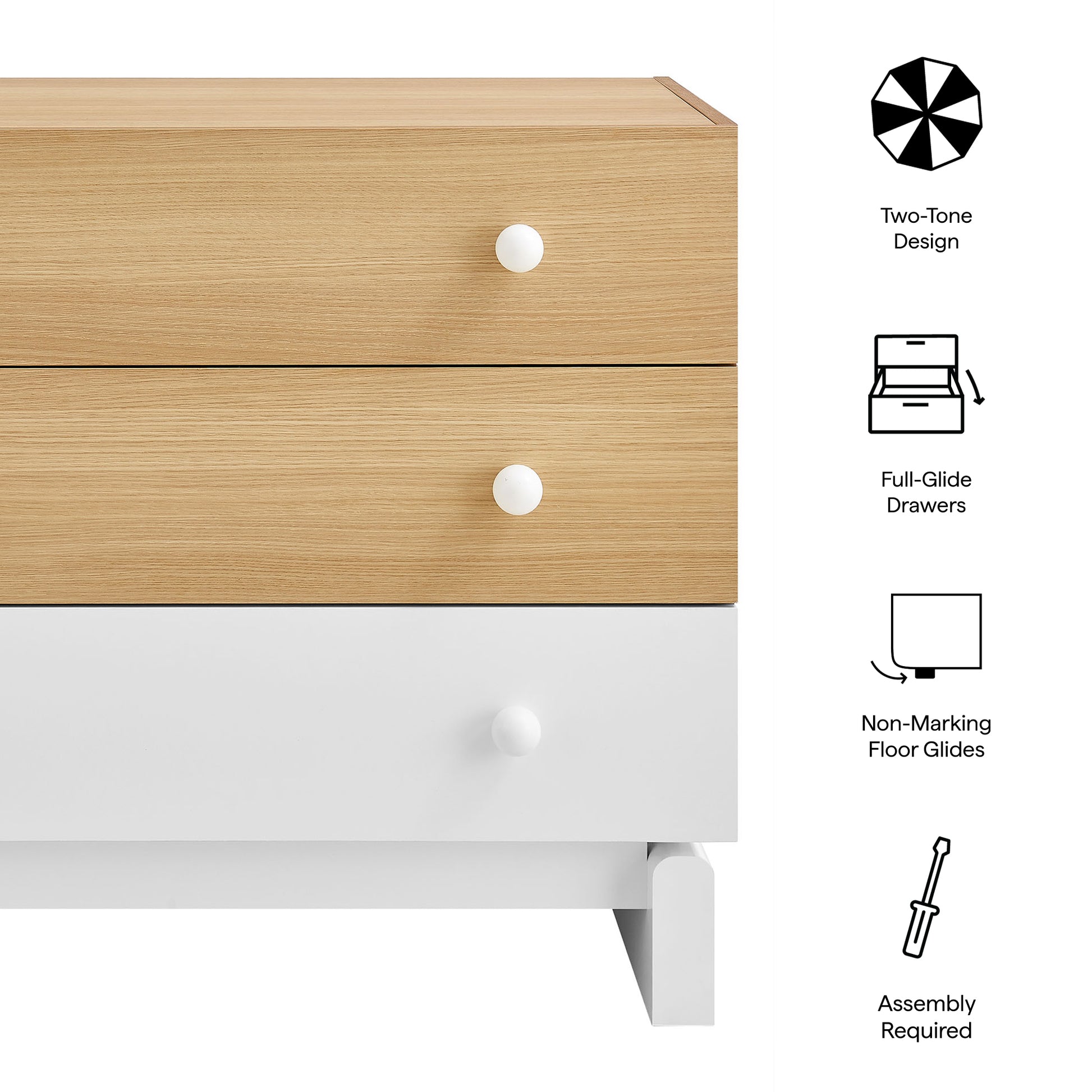 Nolia 3-Drawer Color Block Dresser by Modway MOD-7239 FredCo