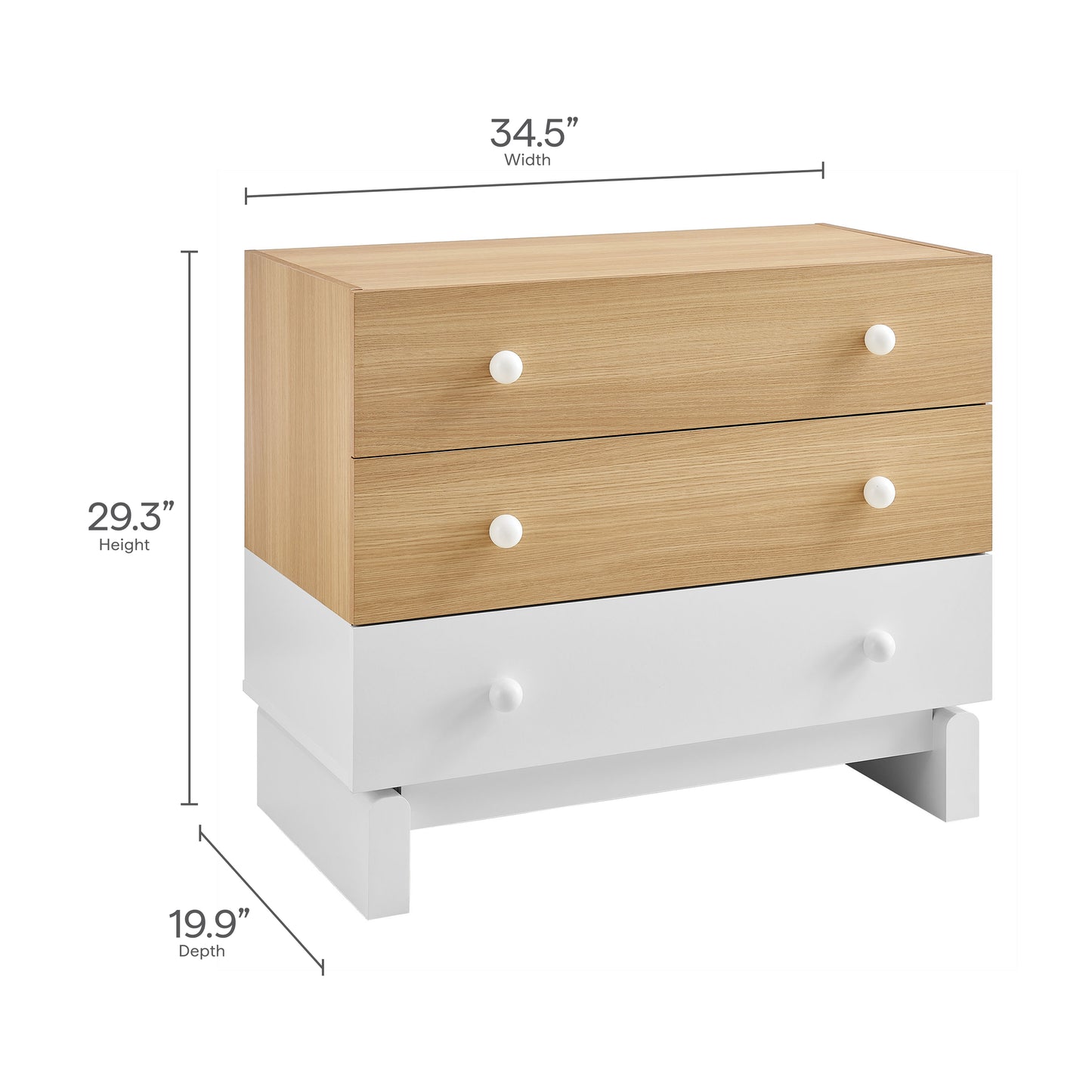 Nolia 3-Drawer Color Block Dresser by Modway MOD-7239 FredCo