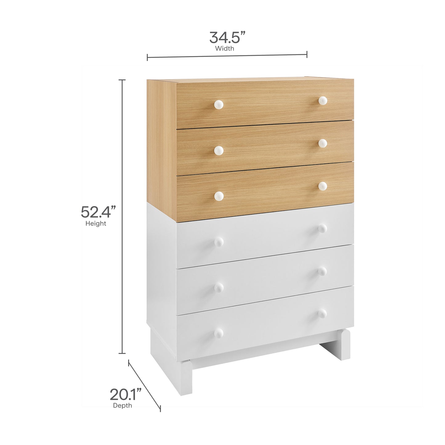 Nolia 6-Drawer Color Block Dresser Chest by Modway MOD-7240 FredCo