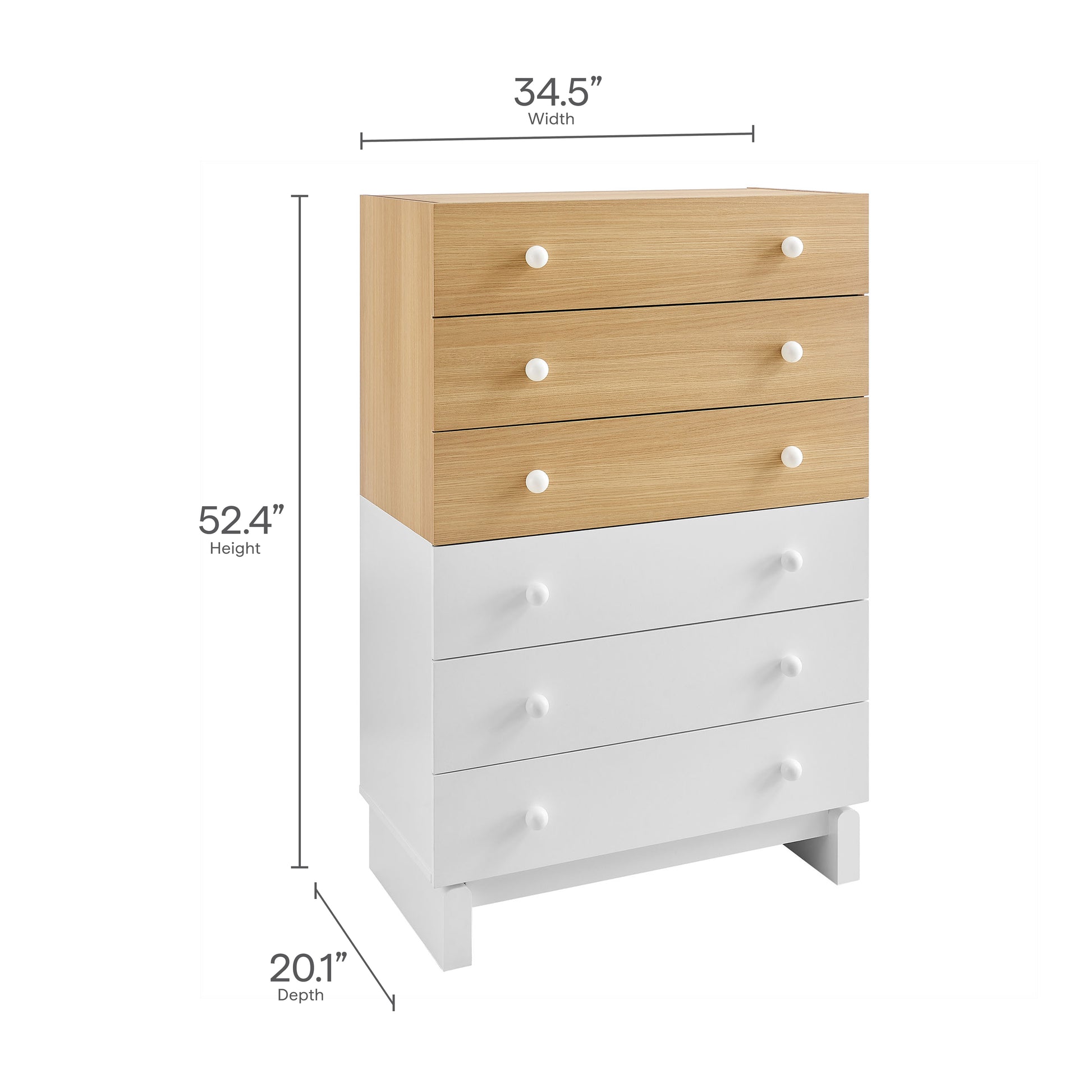 Nolia 6-Drawer Color Block Dresser Chest by Modway MOD-7240 FredCo