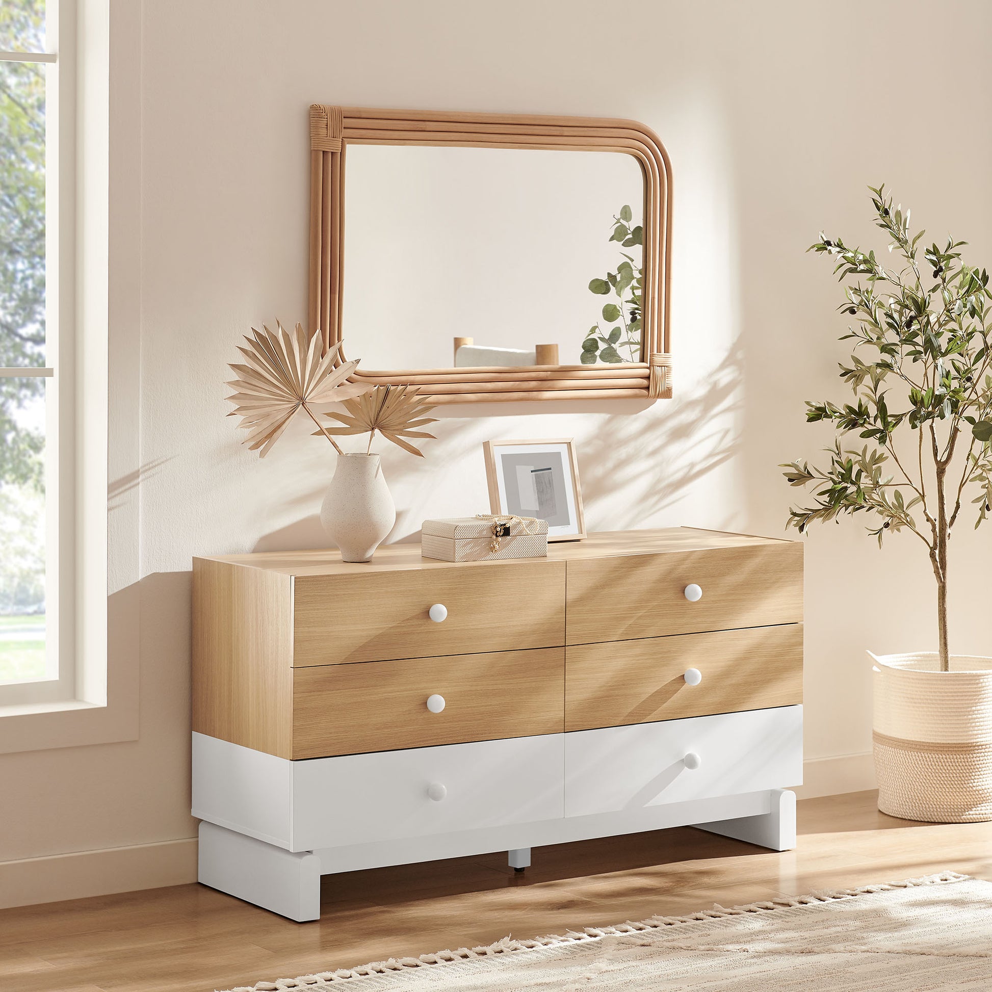 Nolia 6-Drawer Color Block Dresser by Modway MOD-7241 FredCo