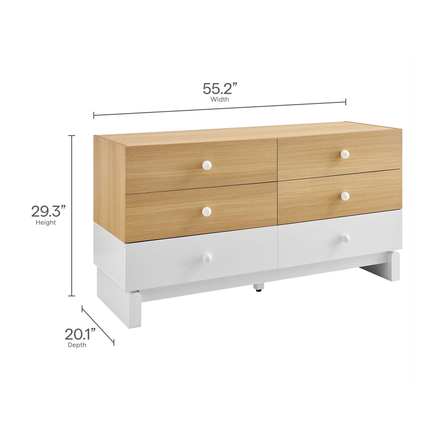 Nolia 6-Drawer Color Block Dresser by Modway MOD-7241 FredCo