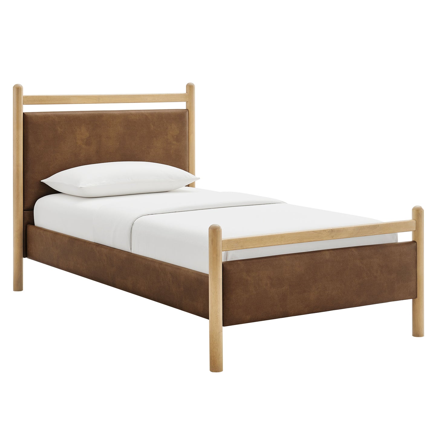 Ginny Twin Size Vegan Leather Platform Bed Frame by Modway MOD-7245
