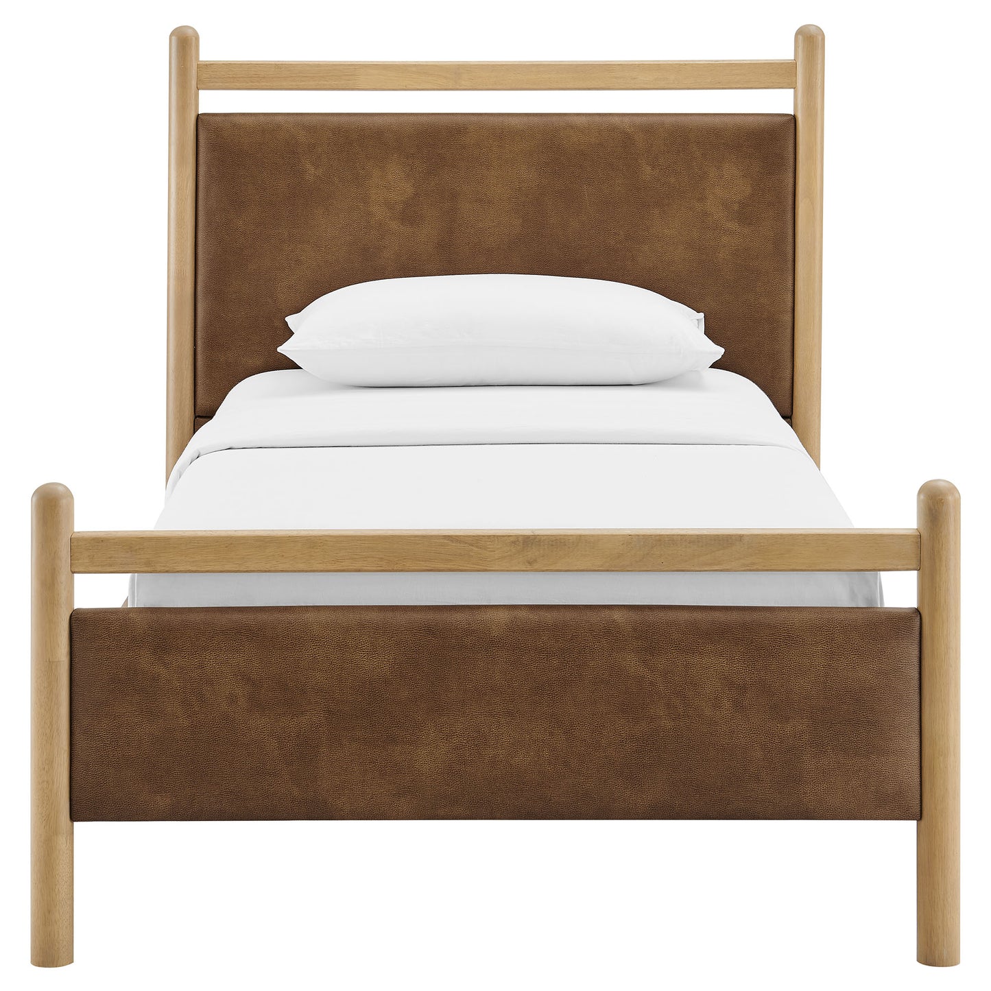 Ginny Twin Size Vegan Leather Platform Bed Frame by Modway MOD-7245