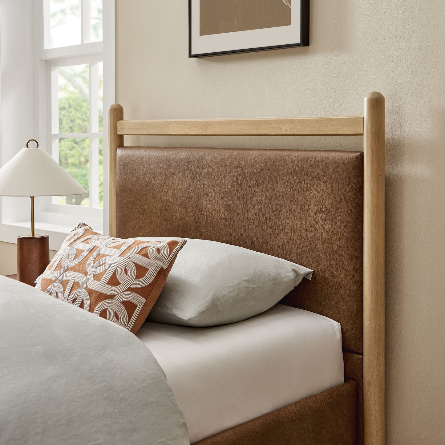 Ginny Twin Size Vegan Leather Platform Bed Frame by Modway MOD-7245