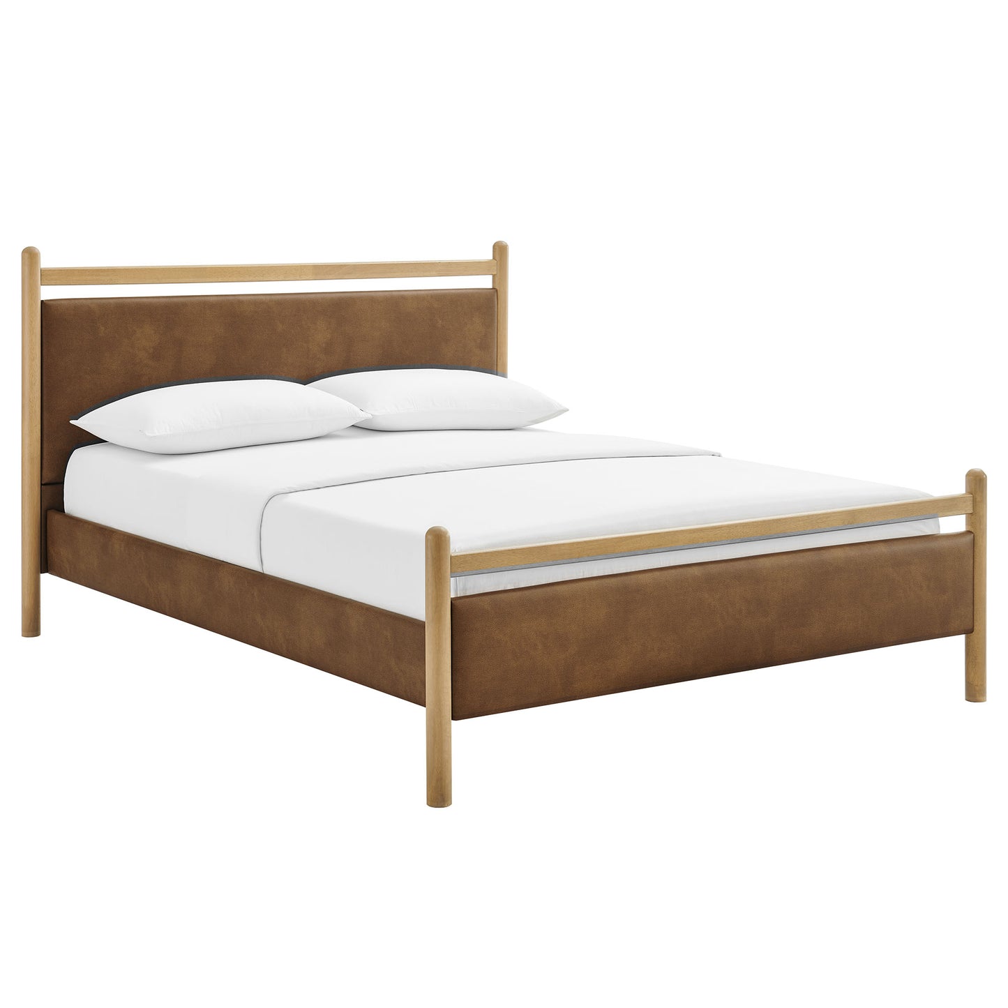 Ginny Full Size Vegan Leather Platform Bed Frame by Modway MOD-7247