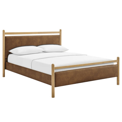 Ginny King Size Vegan Leather Platform Bed Frame by Modway MOD-7251