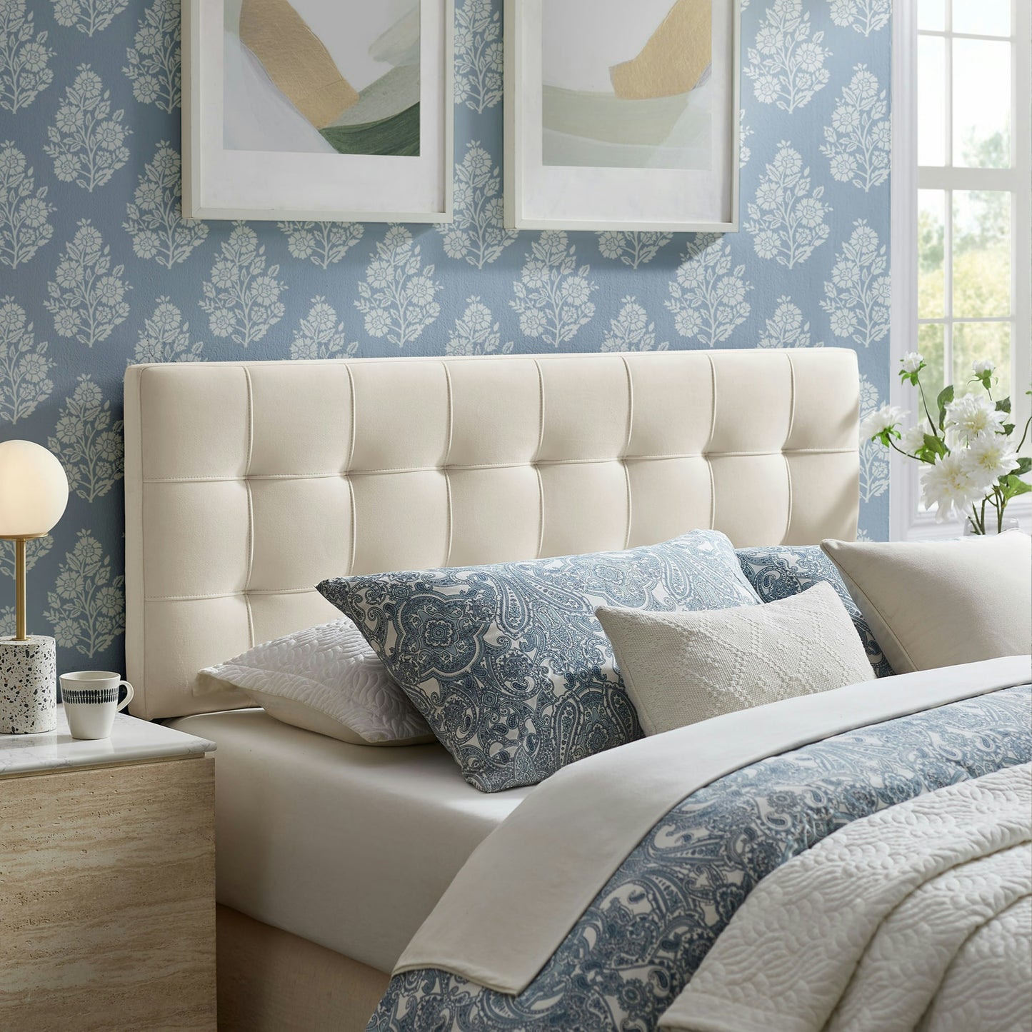 Lily Stain-Resistant Performance Velvet Queen Size Headboard by Modway MOD-7254