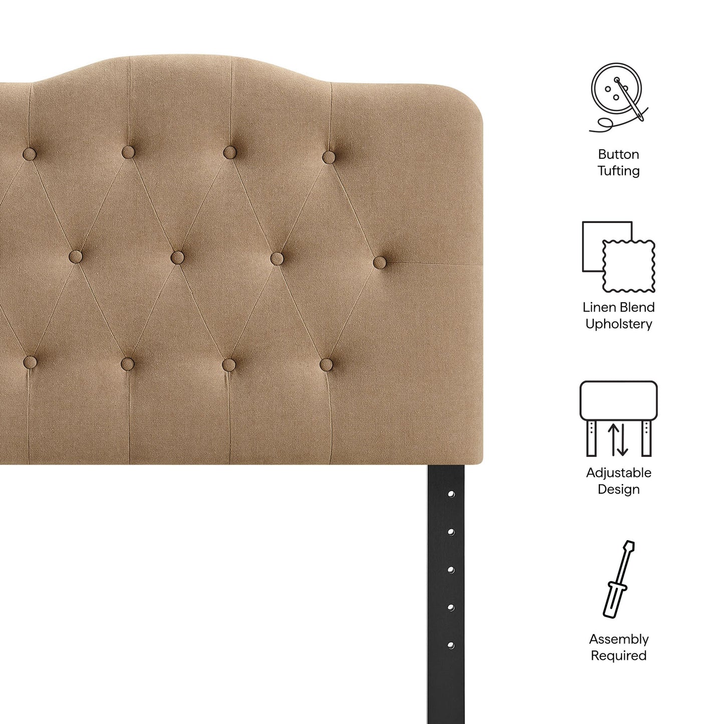 Annabel Premium Linen Blend Twin Headboard by Modway MOD-7265