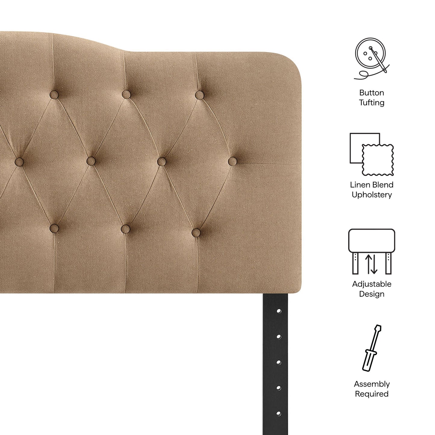 Annabel Premium Linen Blend Full Headboard by Modway MOD-7268