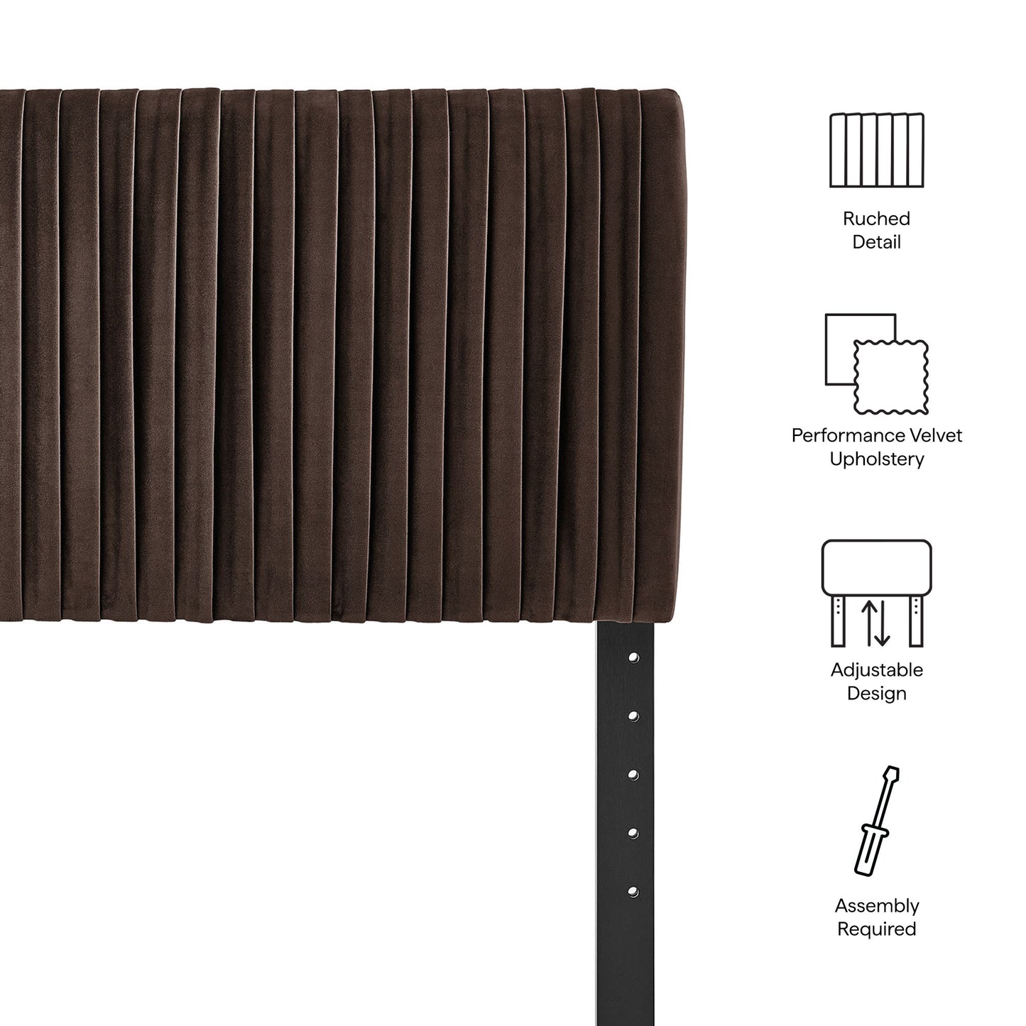 Eloise Stain-Resistant Performance Velvet Twin Headboard by Modway MOD-7276