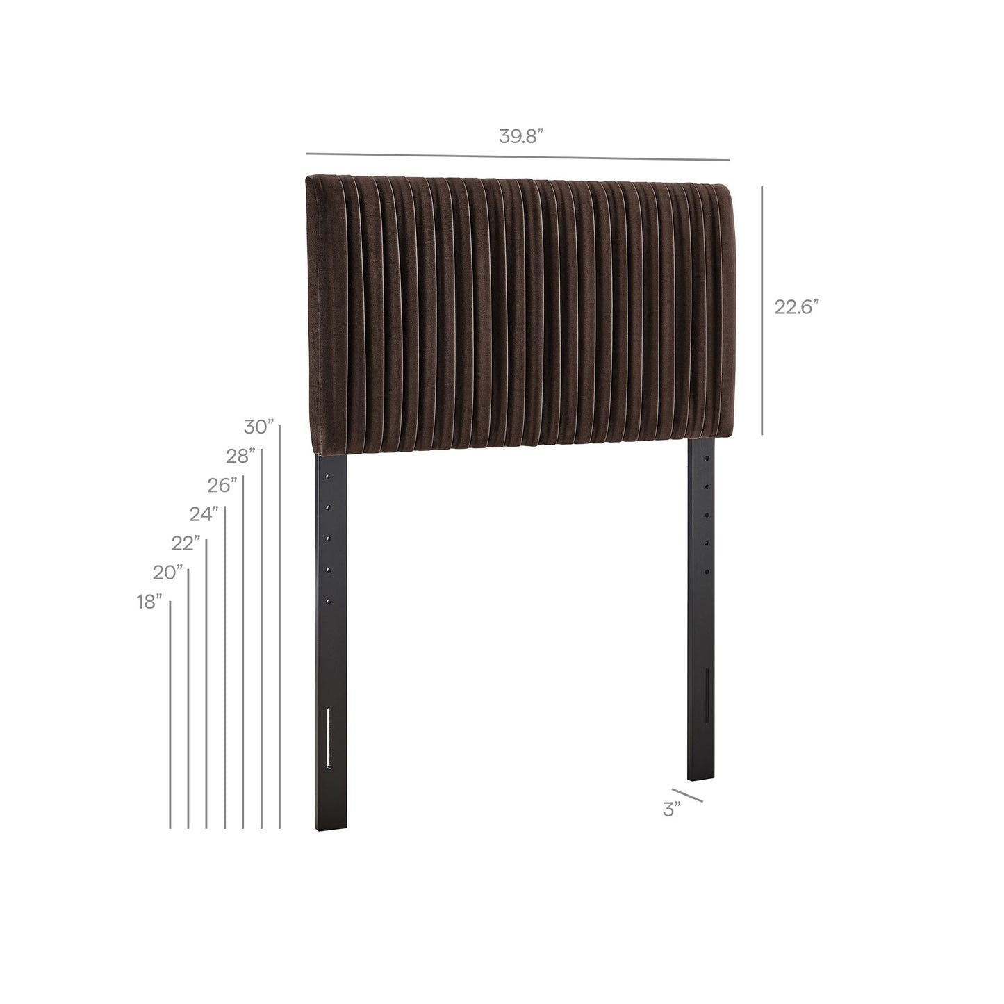 Eloise Stain-Resistant Performance Velvet Twin Headboard by Modway MOD-7276