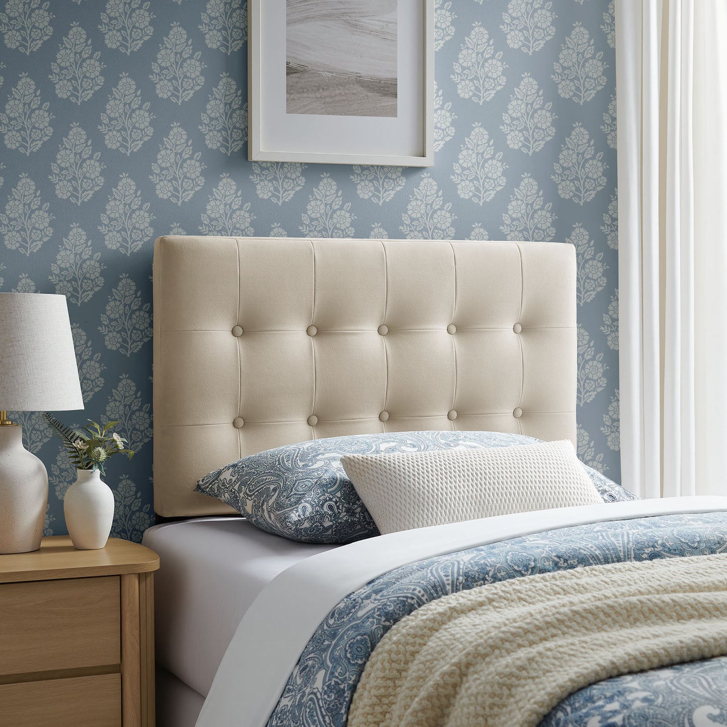 Emily Stain-Resistant Performance Velvet Twin Size Headboard by Modway MOD-7280