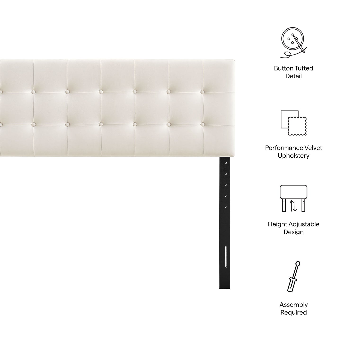 Emily Stain-Resistant Performance Velvet Queen Size Headboard by Modway MOD-7284