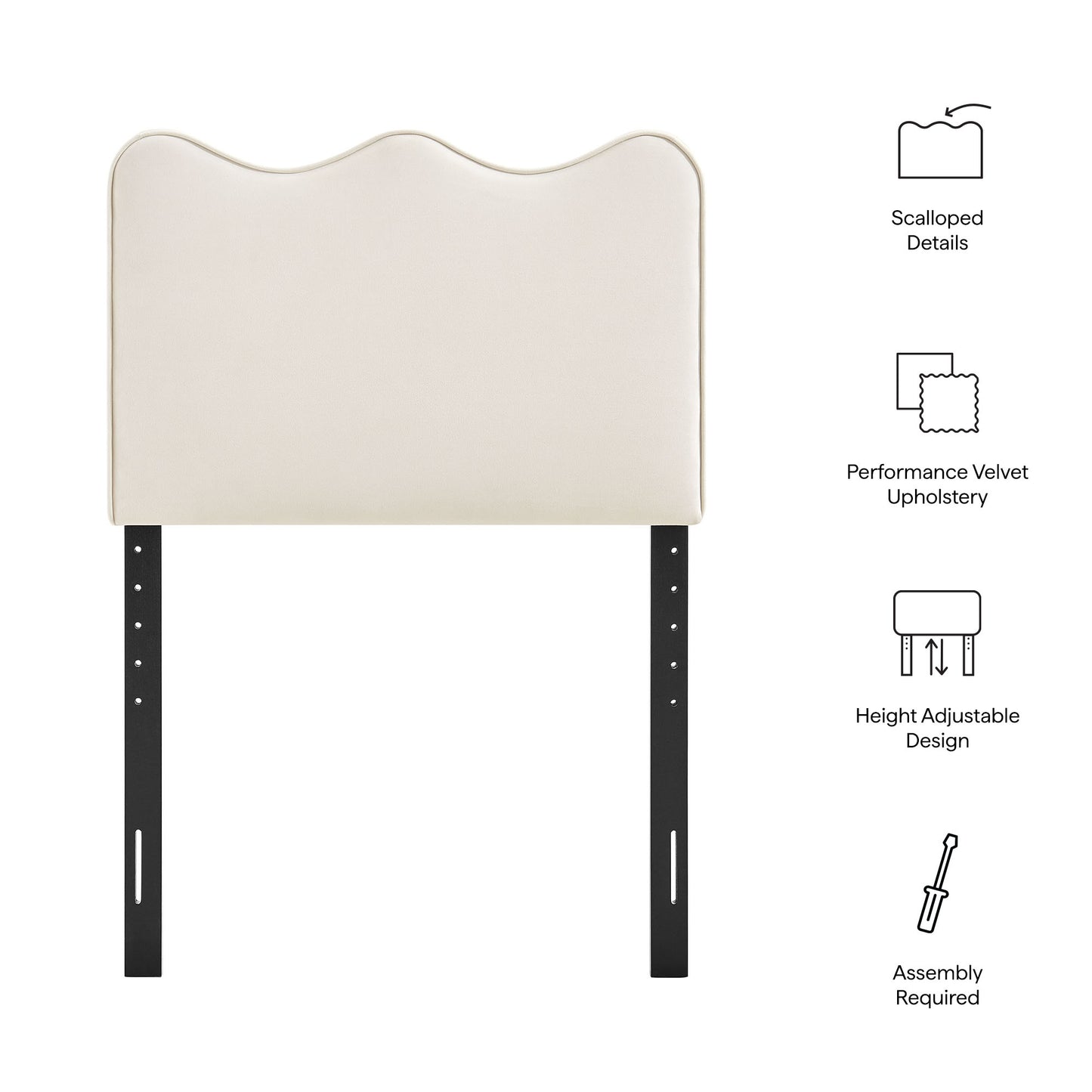 Athena Stain-Resistant Performance Velvet Twin Size Headboard by Modway MOD-7288