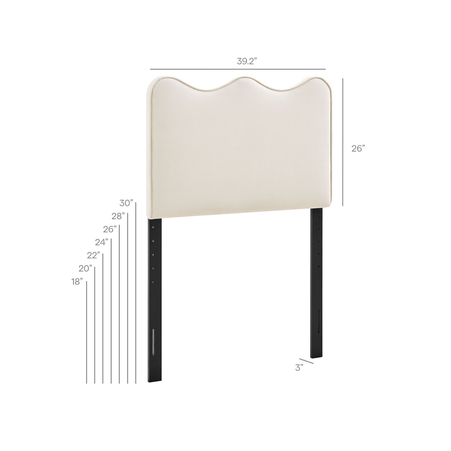 Athena Stain-Resistant Performance Velvet Twin Size Headboard by Modway MOD-7288