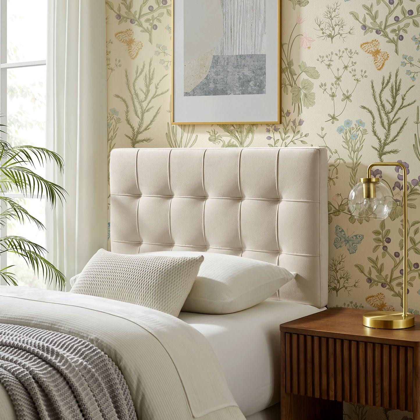 Lily Stain-Resistant Performance Velvet Twin Size Headboard by Modway MOD-7289