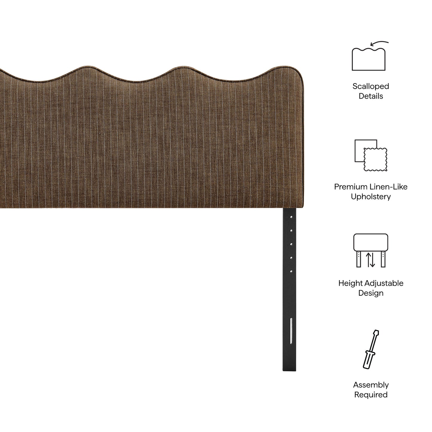 Athena Striped Fabric Upholstered Full Size Headboard by Modway MOD-7292