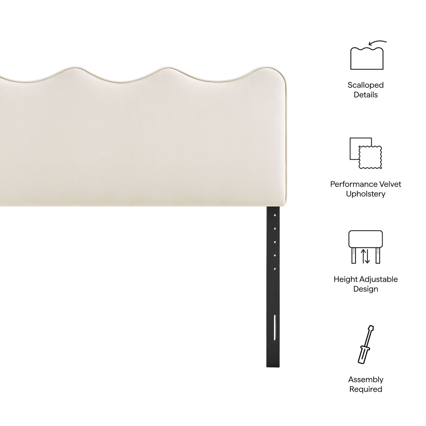 Athena Stain-Resistant Performance Velvet Queen Size Headboard by Modway MOD-7293