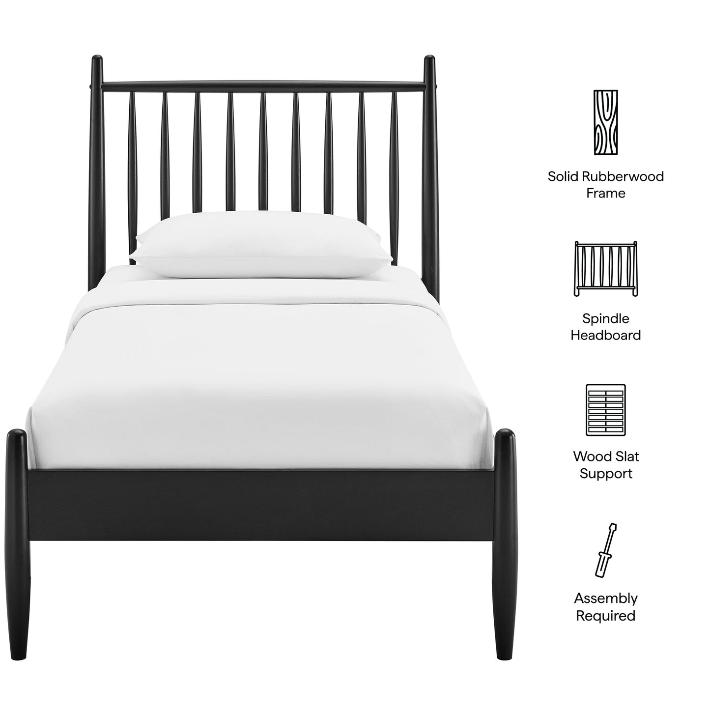 Zane Twin Size Spindle Bed Frame by Modway MOD-7301
