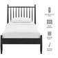 Zane Twin Size Spindle Bed Frame by Modway MOD-7301