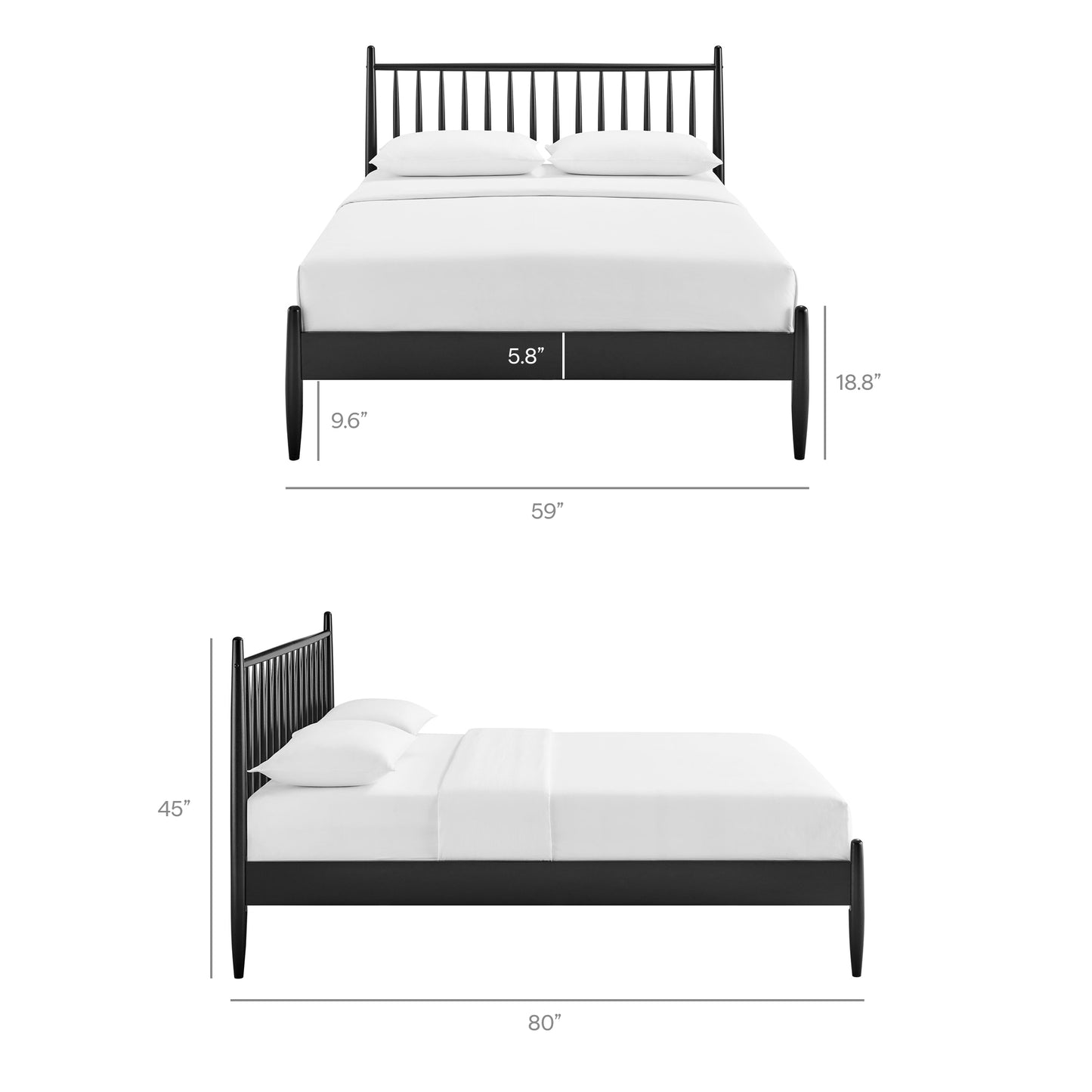 Zane Full Size Spindle Bed Frame by Modway MOD-7302
