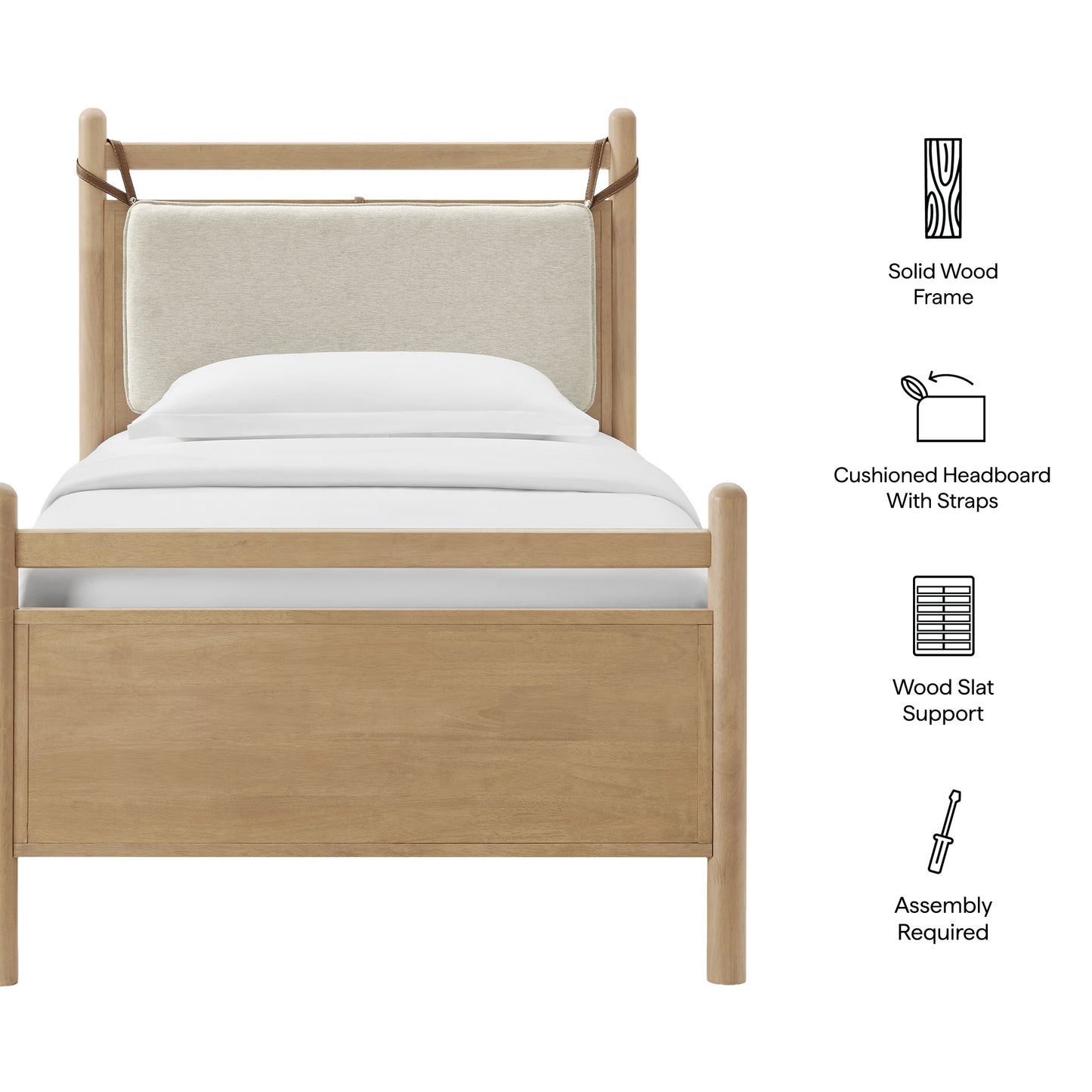 Leni Twin Size Wood Platform Bed Frame by Modway MOD-7309