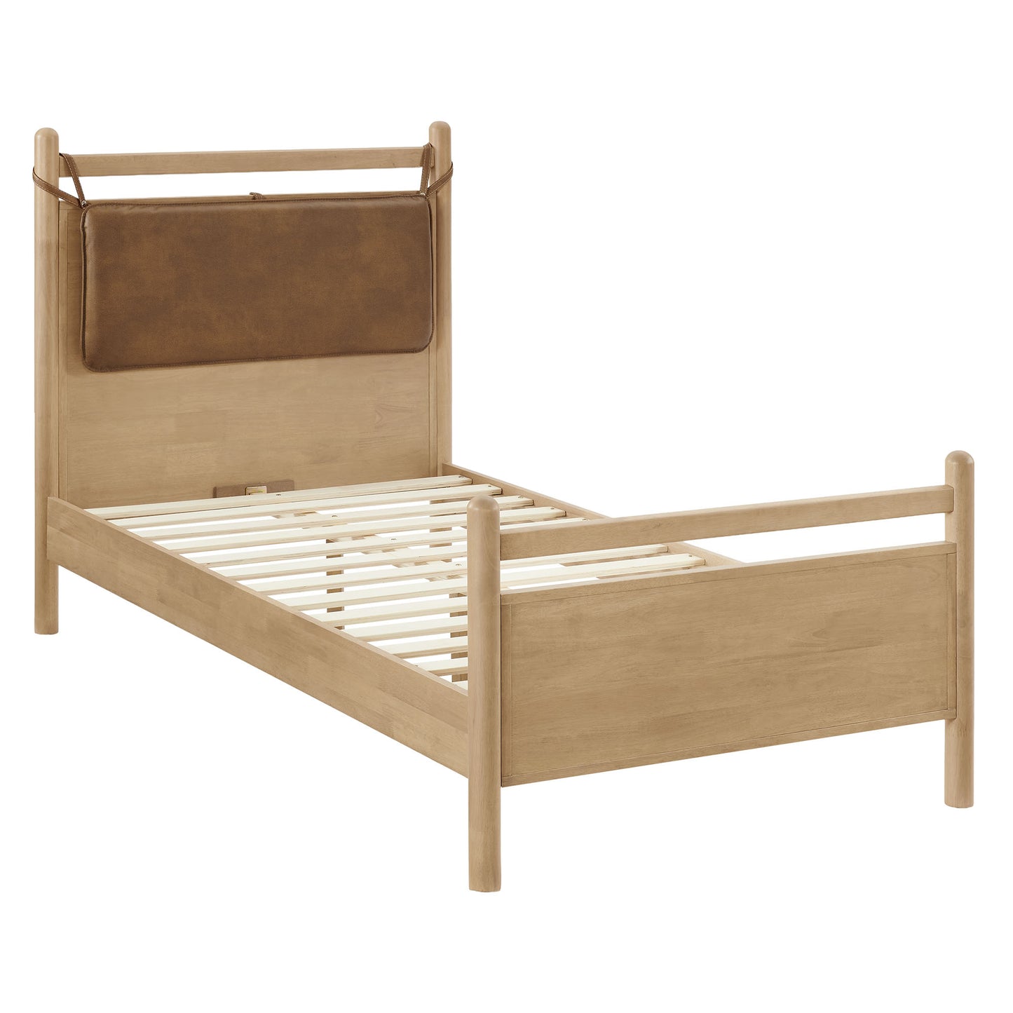 Leni Twin Size Vegan Leather and Wood Platform Bed Frame by Modway MOD-7310