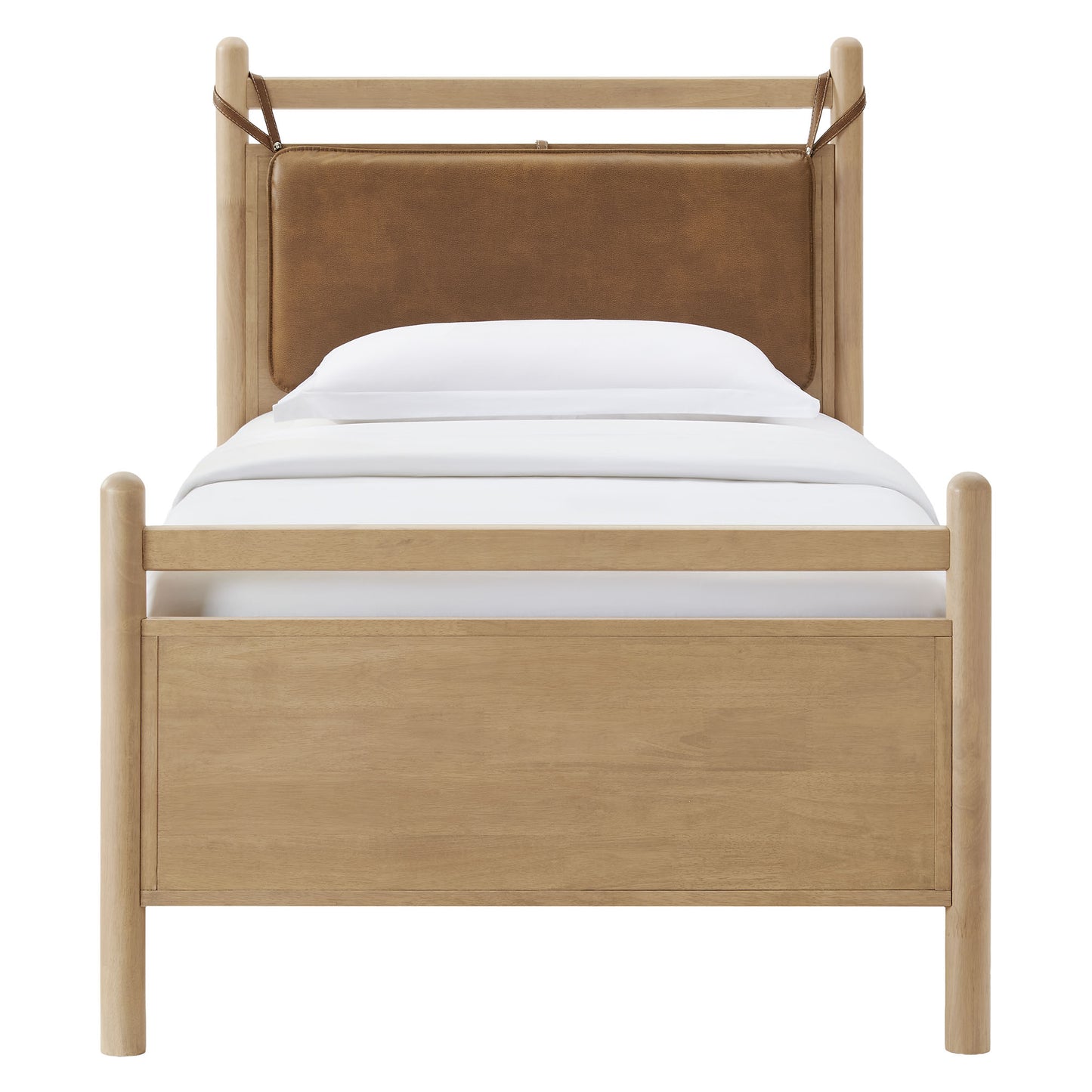 Leni Twin Size Vegan Leather and Wood Platform Bed Frame by Modway MOD-7310