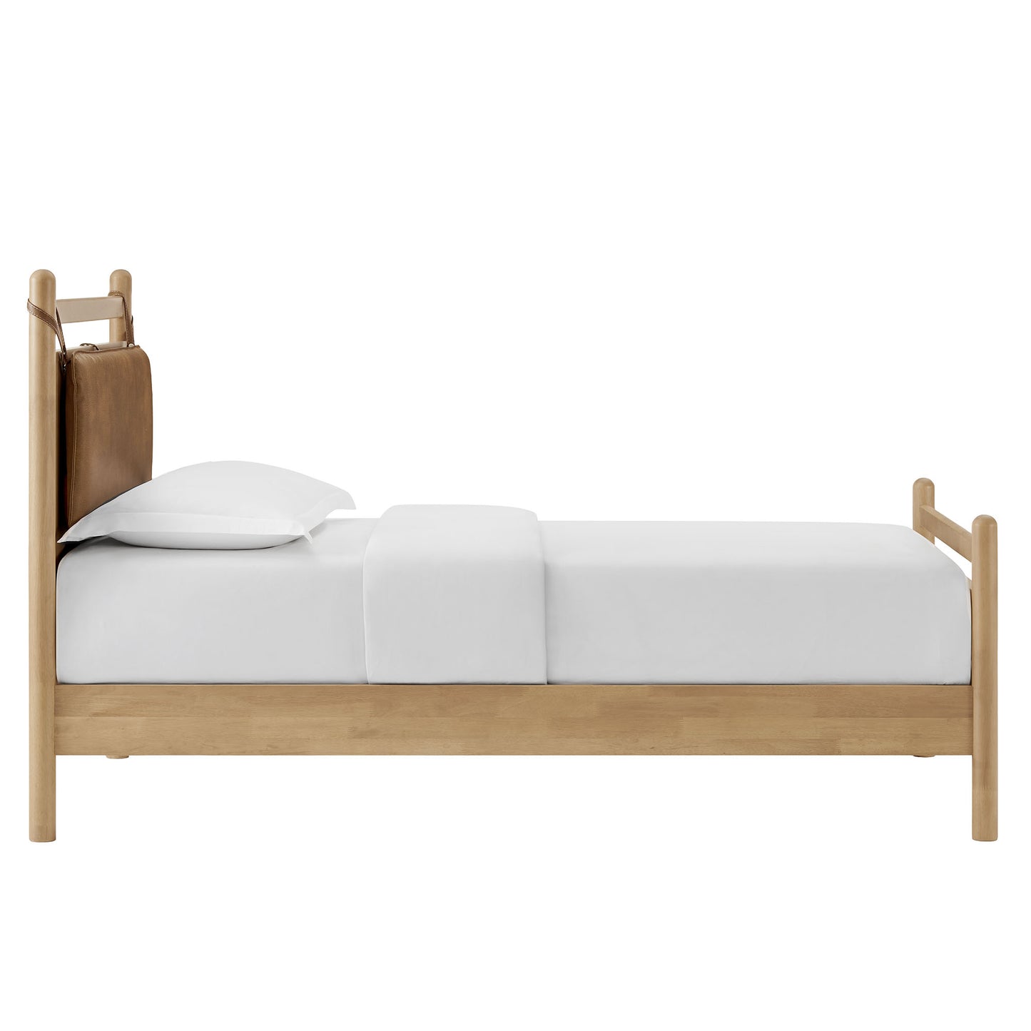 Leni Twin Size Vegan Leather and Wood Platform Bed Frame by Modway MOD-7310