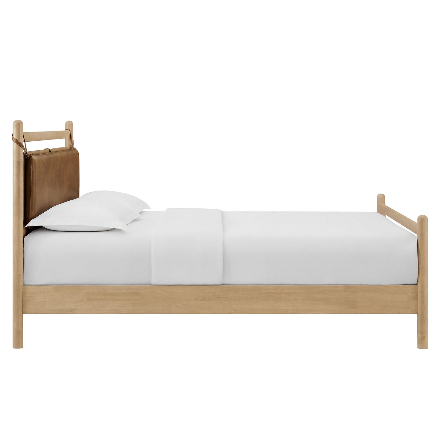 Leni Full Size Vegan Leather and Wood Platform Bed Frame by Modway MOD-7312