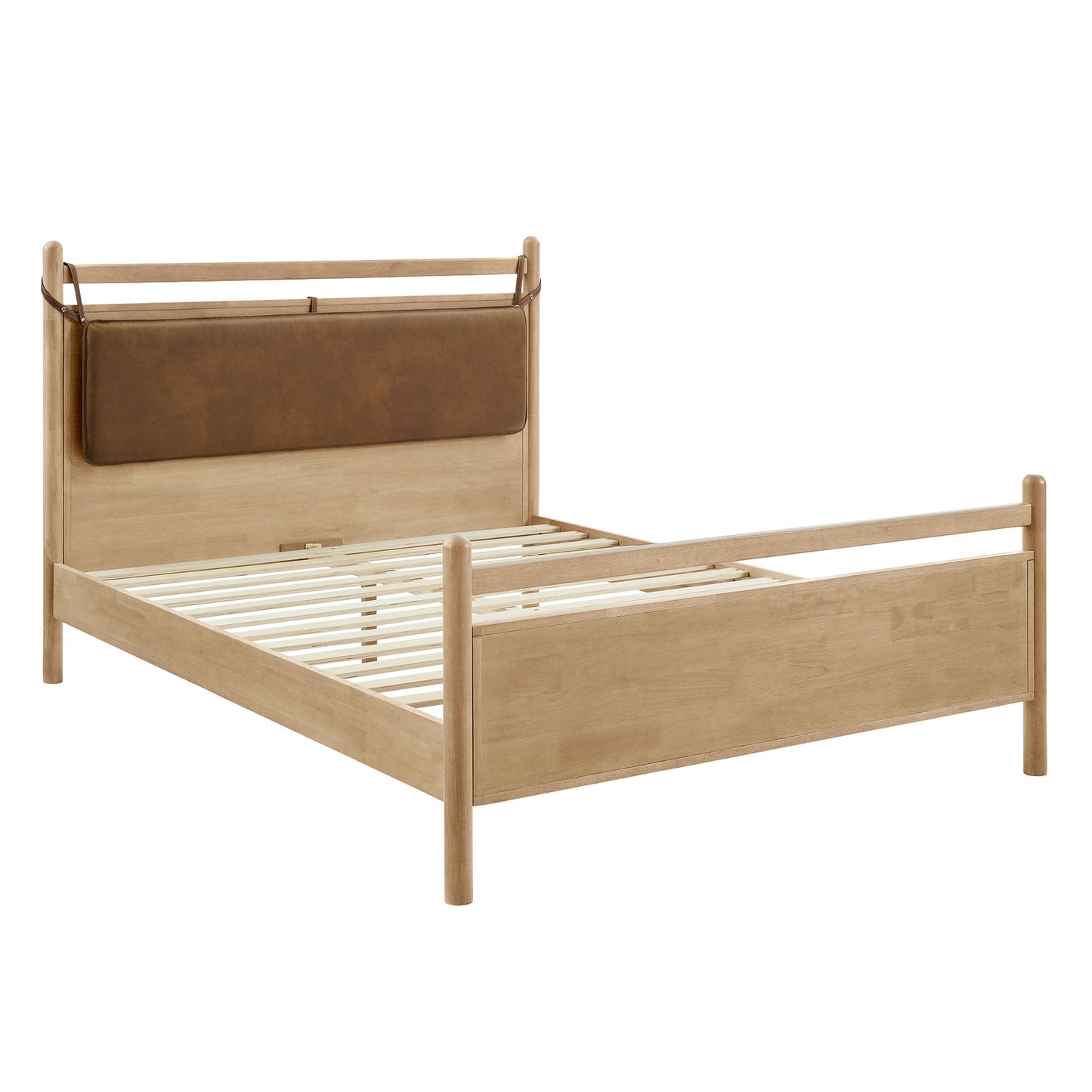 Leni King Size Vegan Leather and Wood Platform Bed Frame by Modway MOD-7316