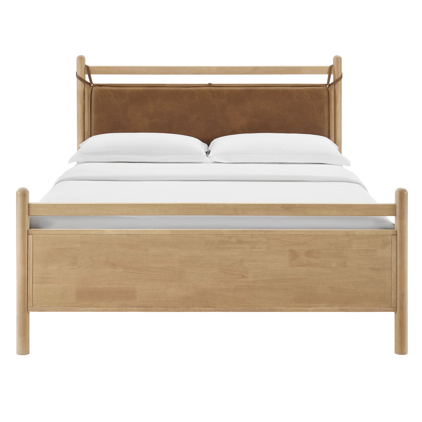 Leni King Size Vegan Leather and Wood Platform Bed Frame by Modway MOD-7316