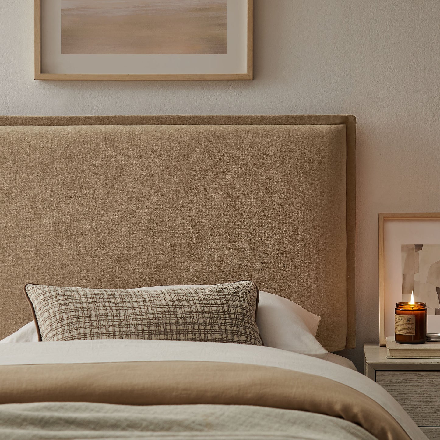 Camille Upholstered Linen Blend Twin Size Headboard by Modway MOD-7317