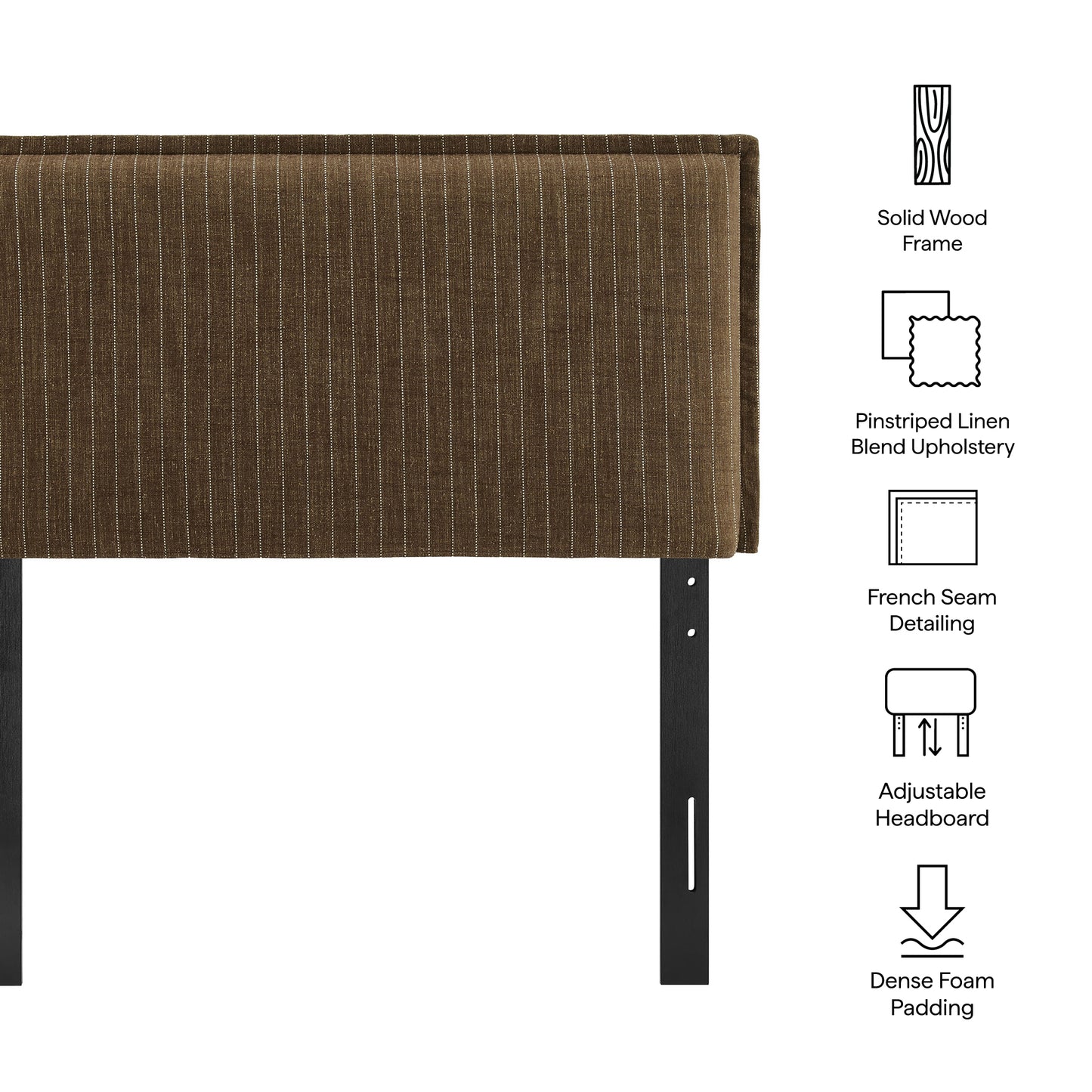 Camille Striped Linen Blend Twin Size Headboard by Modway MOD-7318