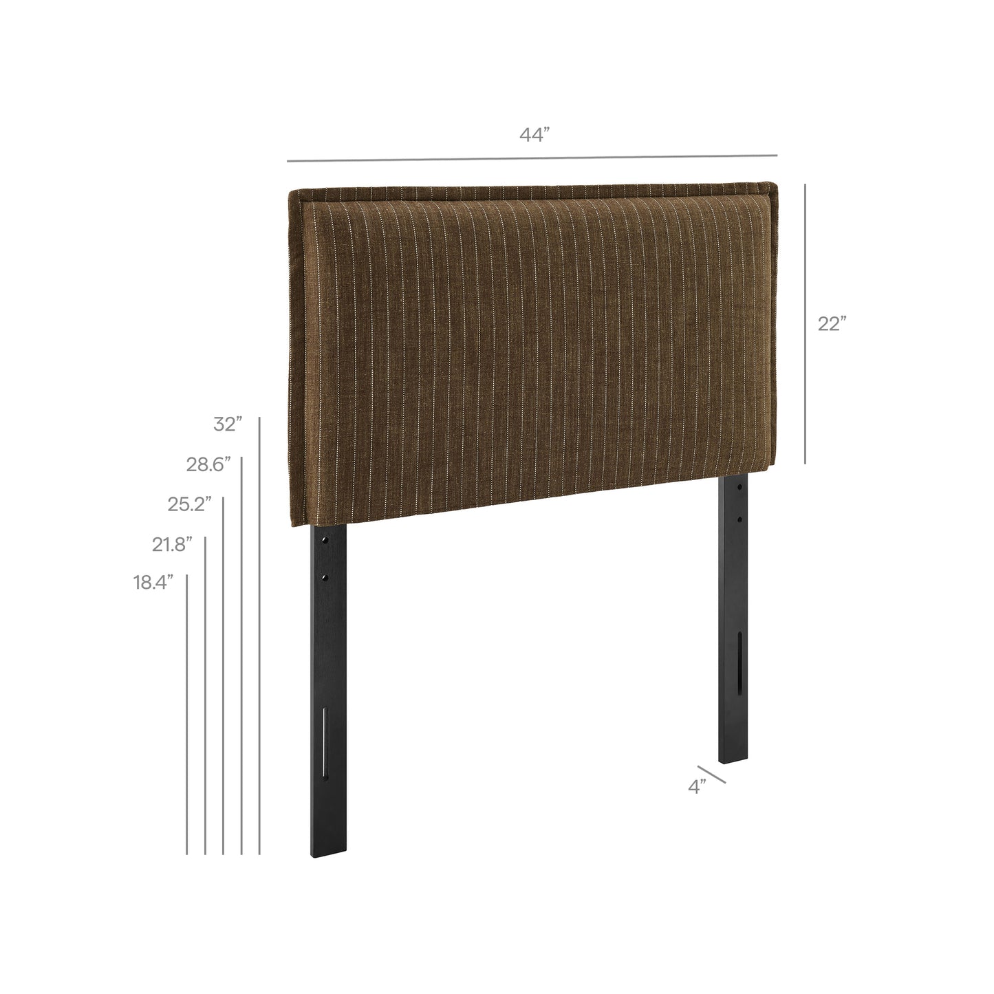 Camille Striped Linen Blend Twin Size Headboard by Modway MOD-7318