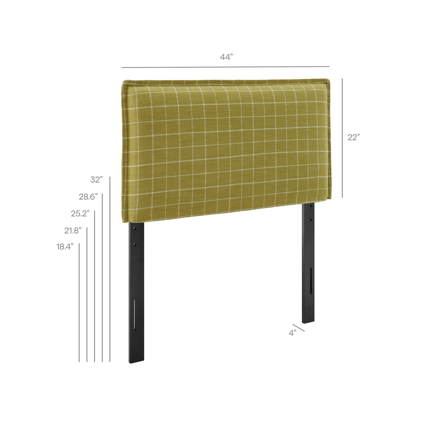 Camille Checkered Linen Blend Twin Size Headboard by Modway MOD-7319